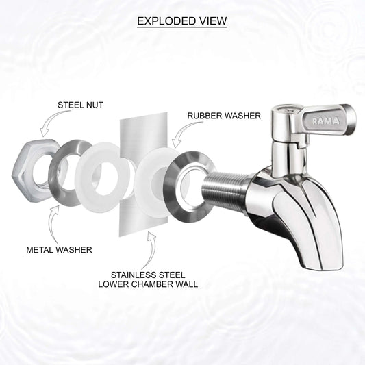 RAMA 304 Grade Gravity Water Filter Stainless Steel Tap