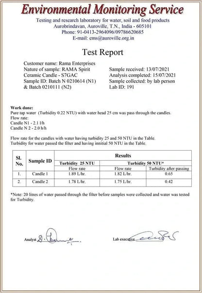 rama pure water pvt ltd certificate
