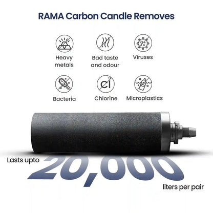 RAMA Gravity Water Filter with Carbon 8"