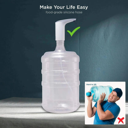 RAMA HandyPump Water Dispenser for Water Cans, Comes with 1200 mAh Battery which Provides 3 Days of Usage in a Single Charge, Auto Stop in 60 Seconds, White Color - Rama Water Filters