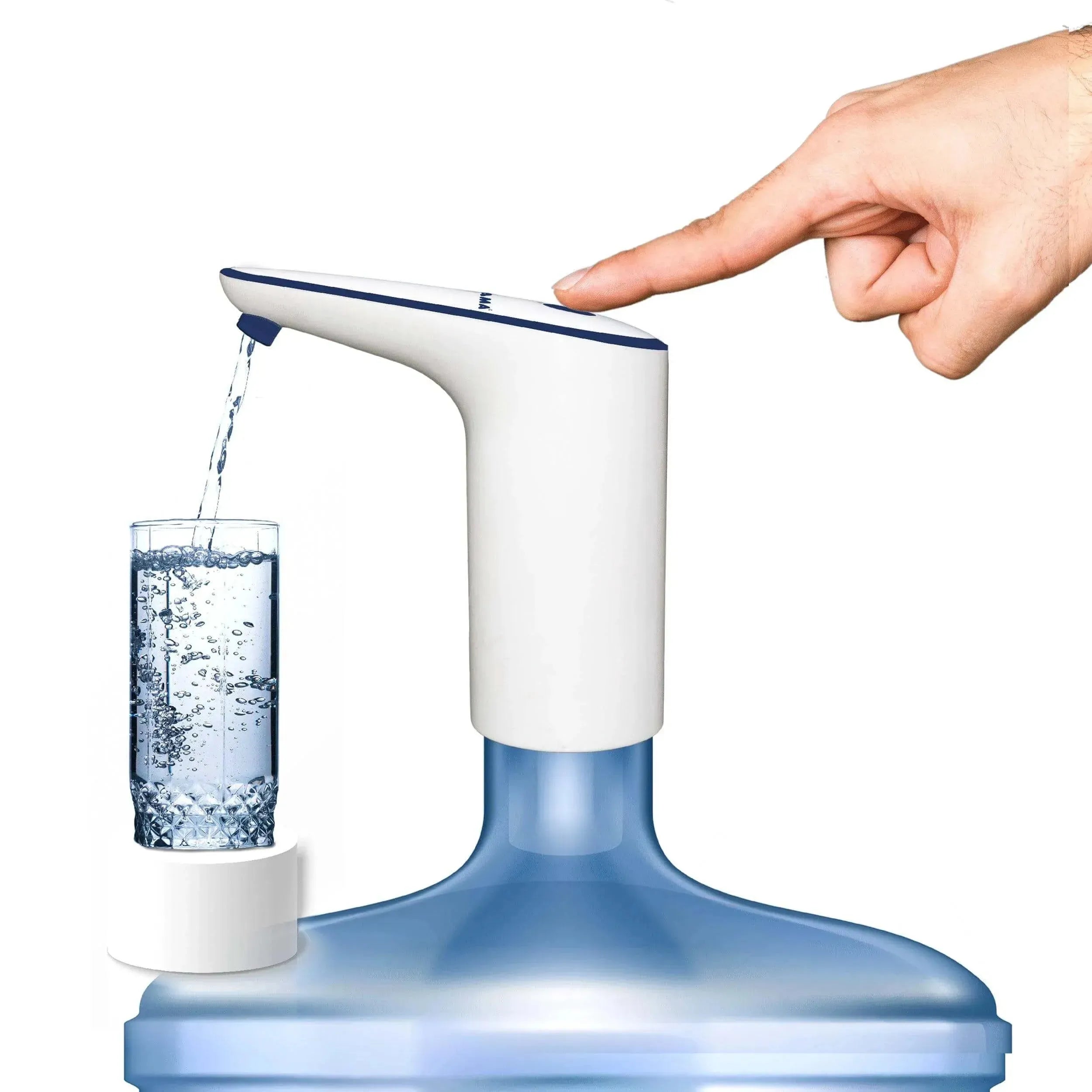 RAMA HandyPump Water Dispenser for Water Cans, Comes with 1200 mAh Battery which Provides 3 Days of Usage in a Single Charge, Auto Stop in 60 Seconds, White Color