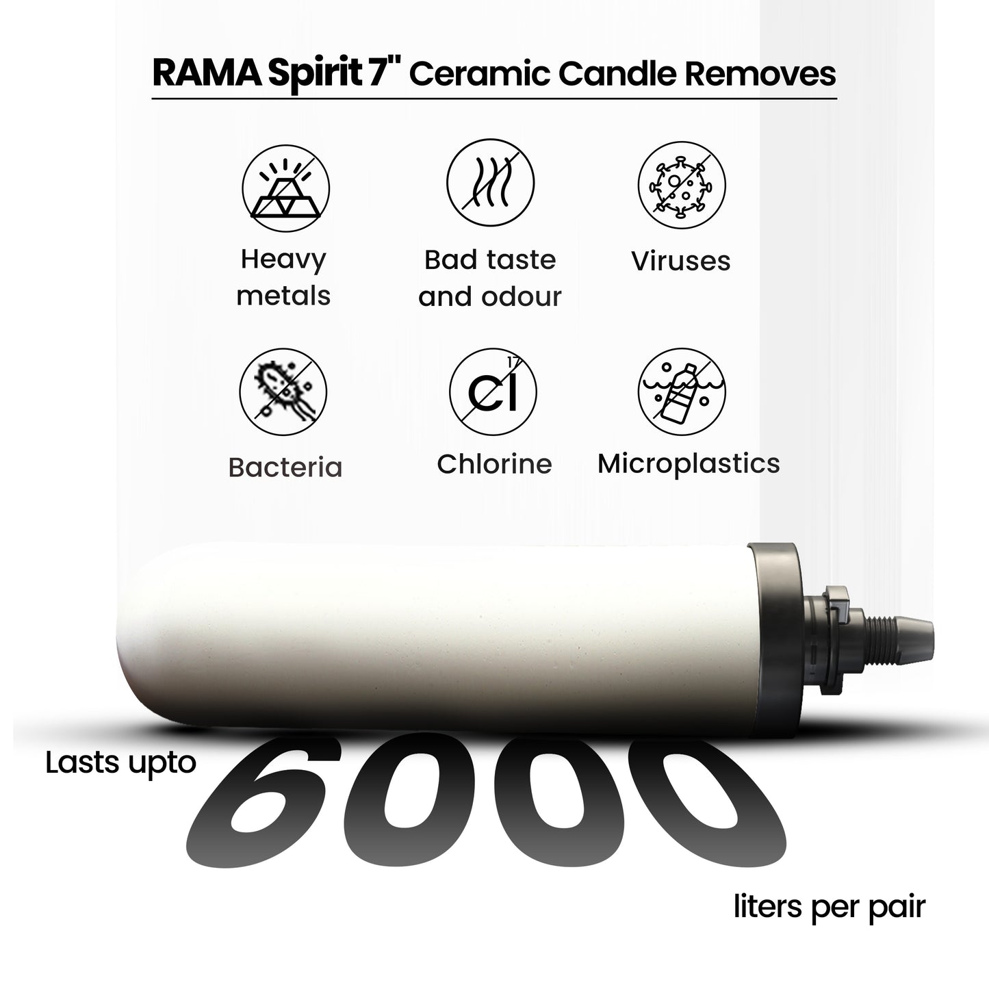 RAMA Gravity Water Filter with Spirit 7"