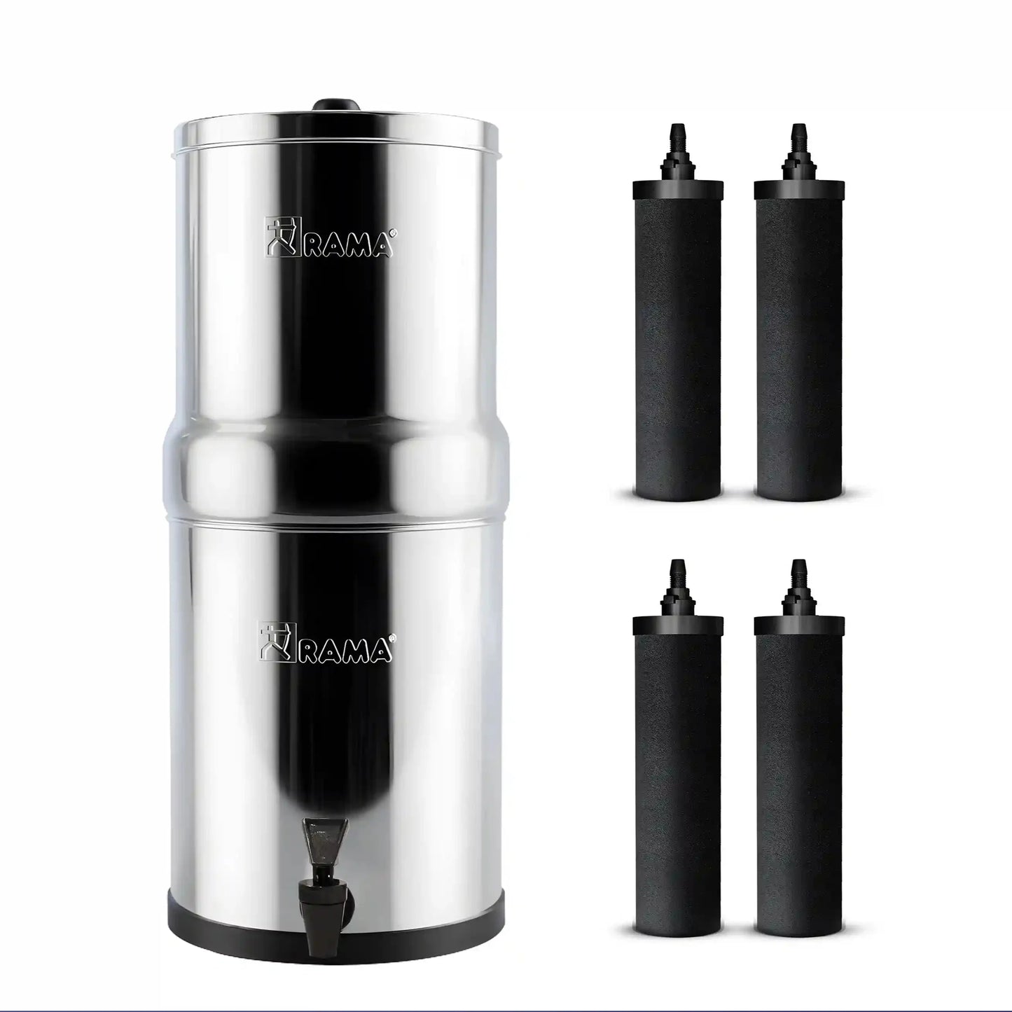 carbon gravity filters with 2 pair candles