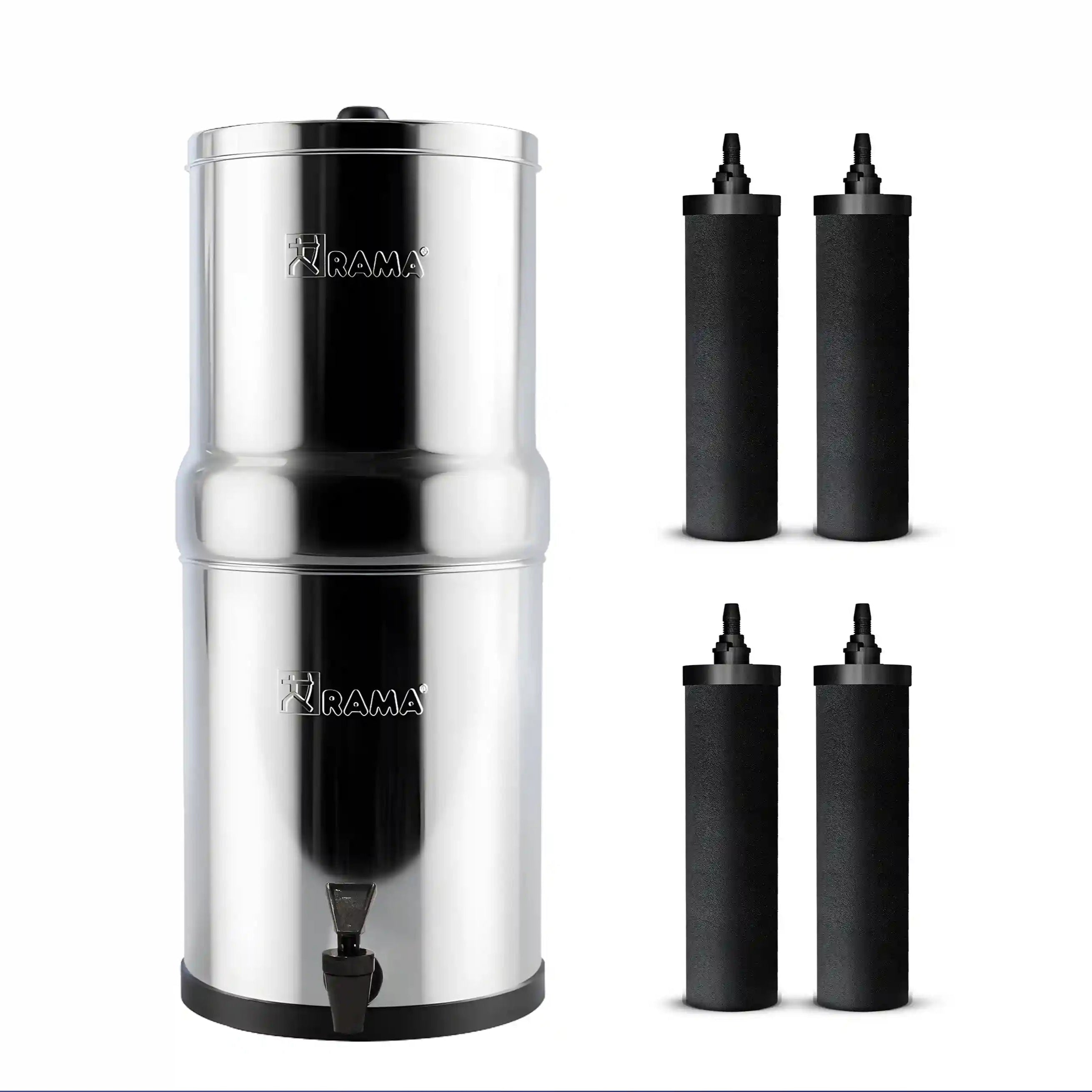 carbon gravity filters with 2 pair candles