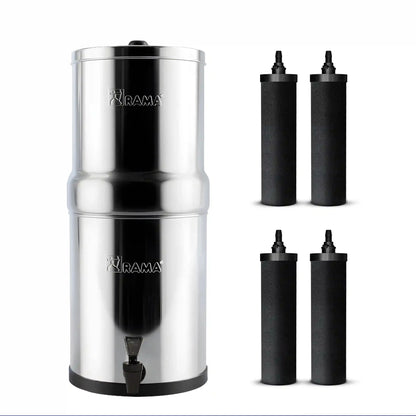 carbon gravity filters with 2 pair candles