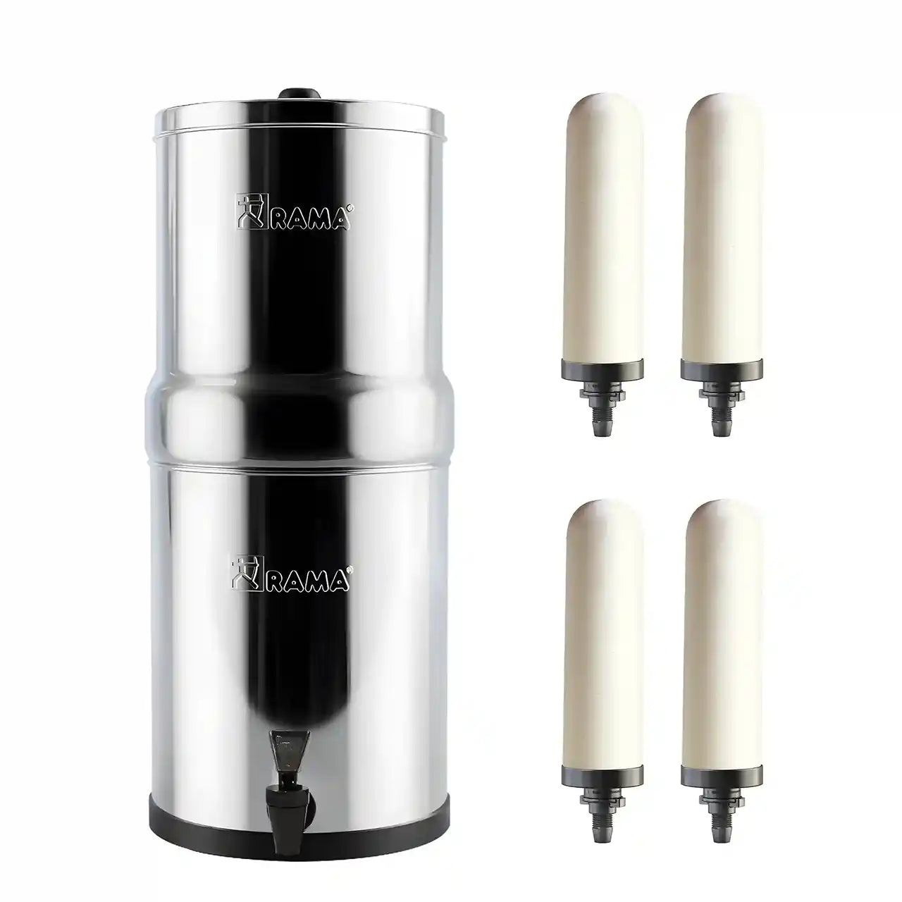 gravity water filter with 4 ceramic candles