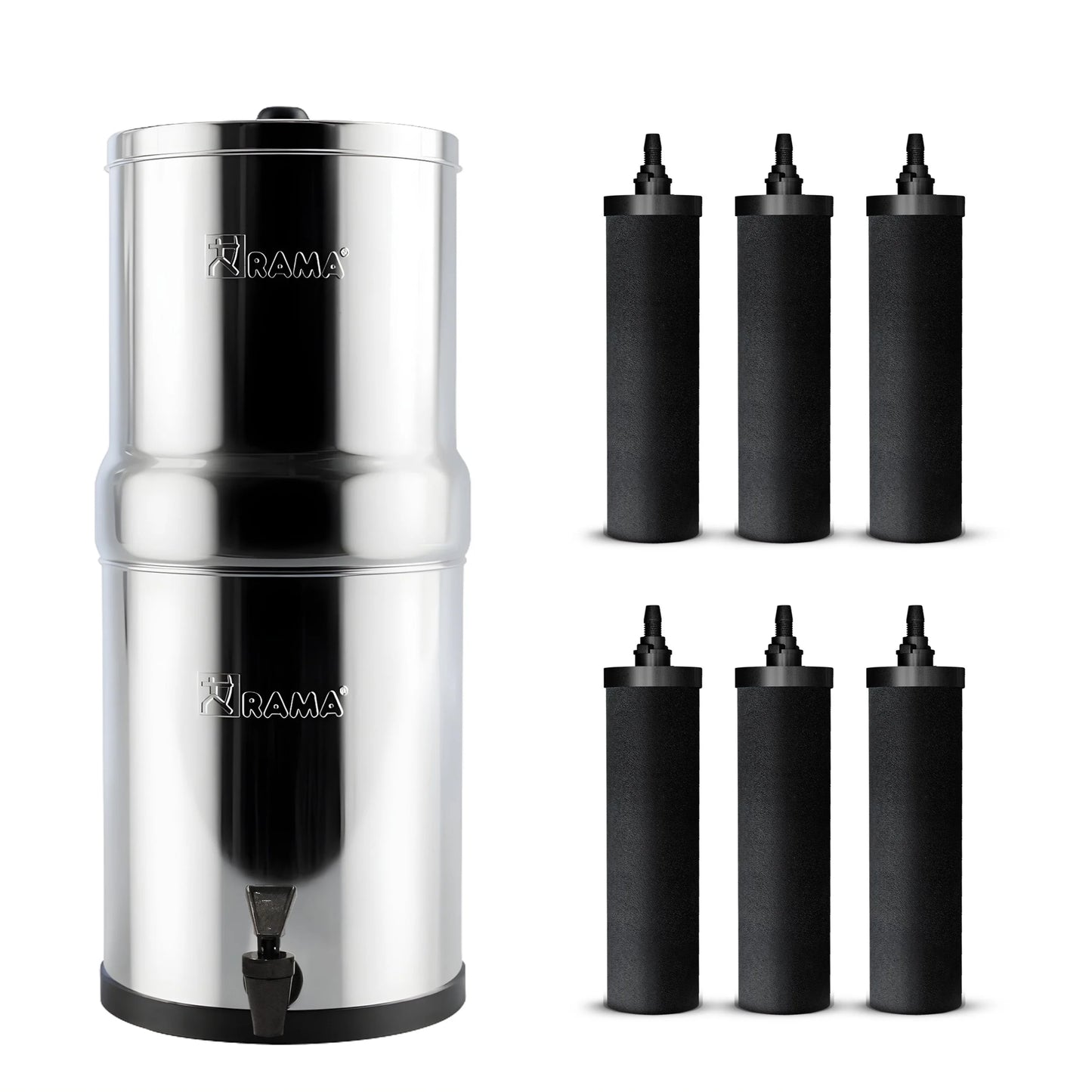 rama carbon gravity water filter 3 pair candles