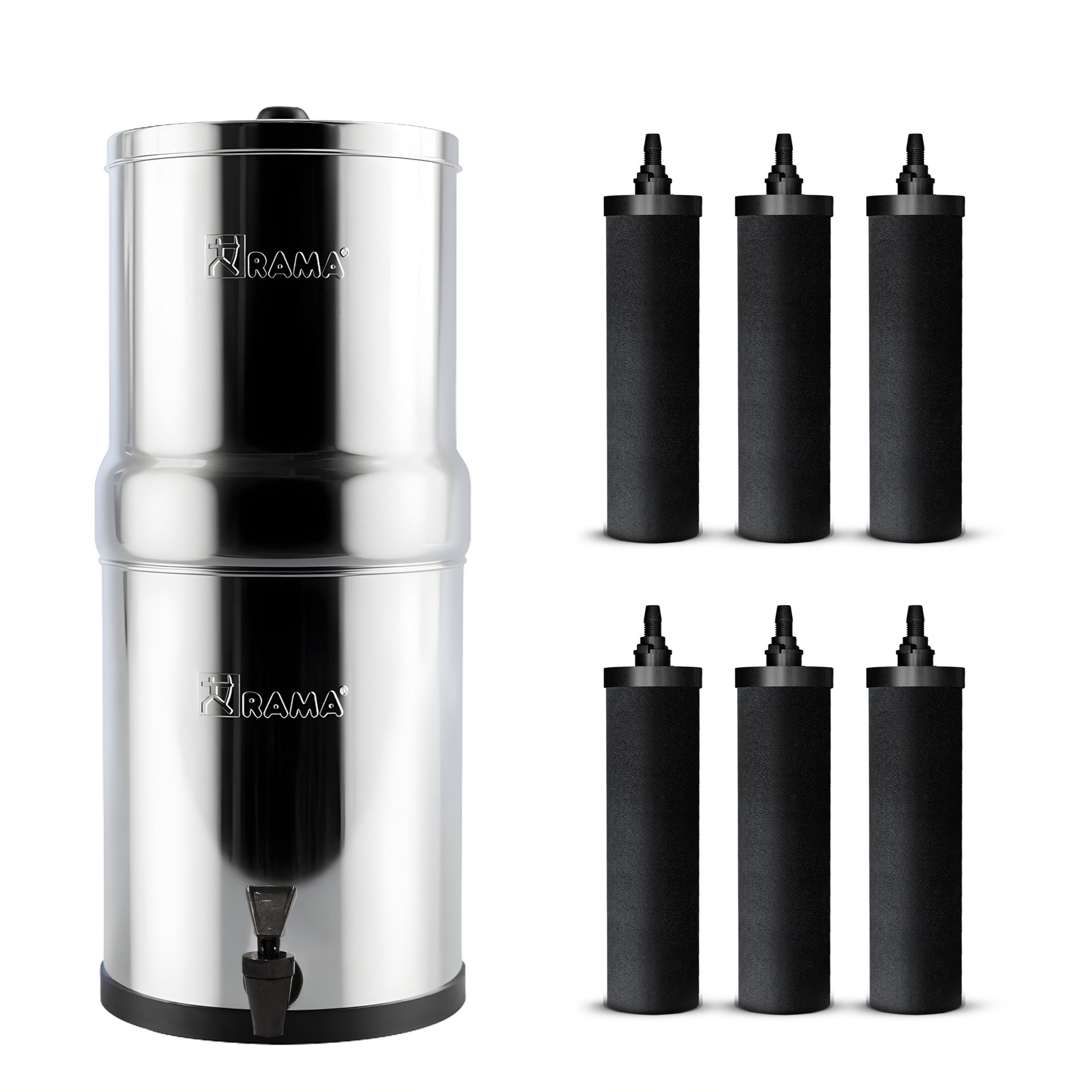 rama carbon gravity water filter 3 pair candles
