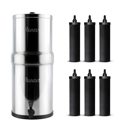 rama carbon gravity water filter 3 pair candles