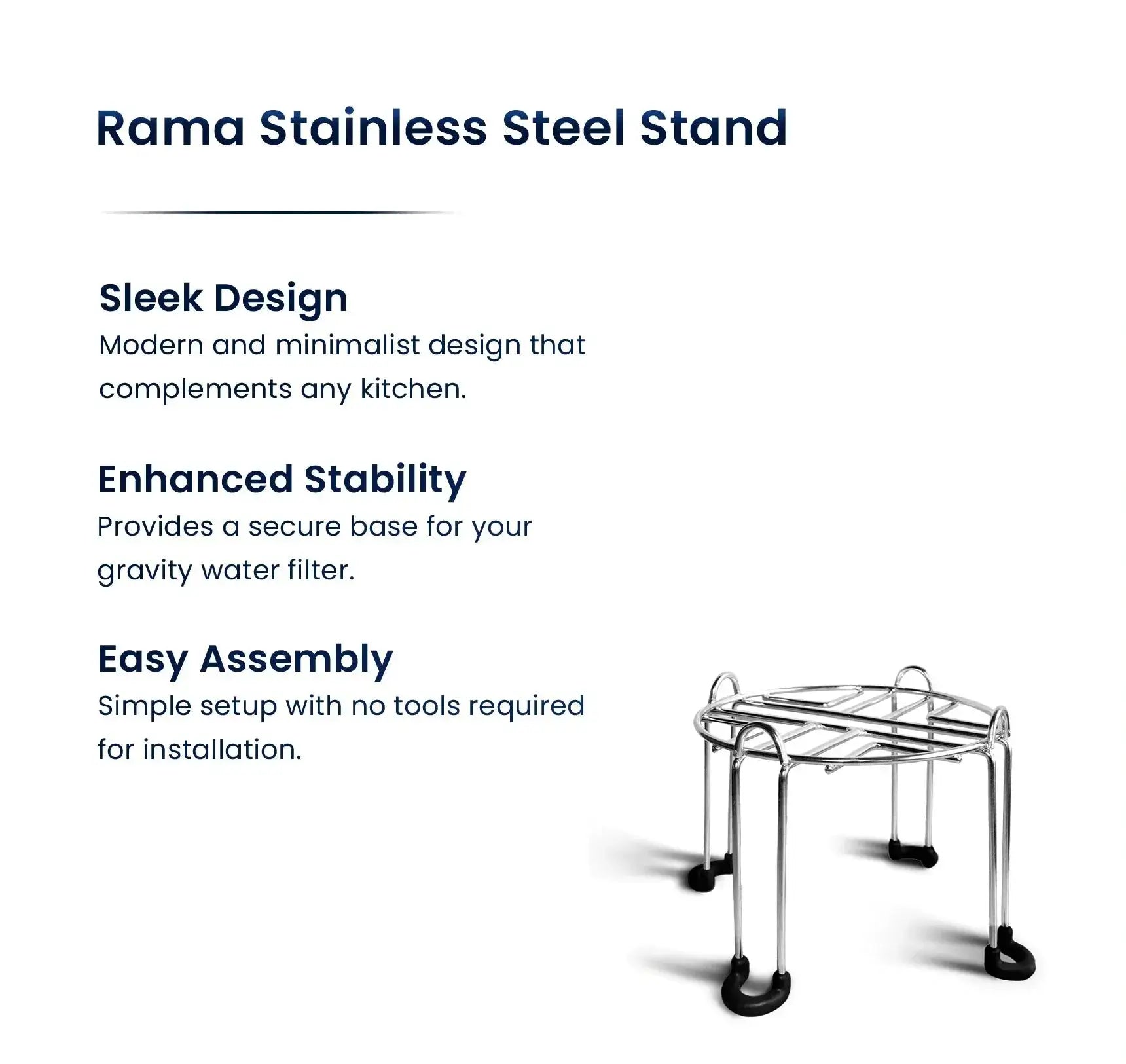 gravity water filter stainless steel stand