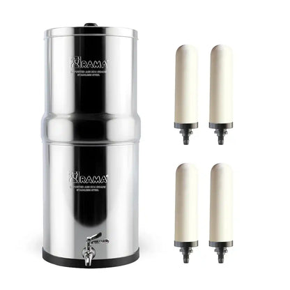 gravity water filter with 4 ceramic candles