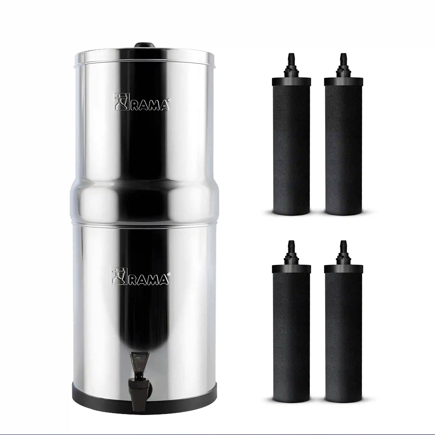 RAMA Gravity Water Filter with Carbon 8"