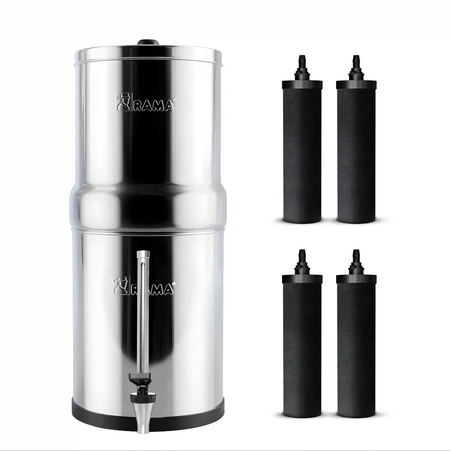 RAMA Gravity Water Filter with Carbon 8"