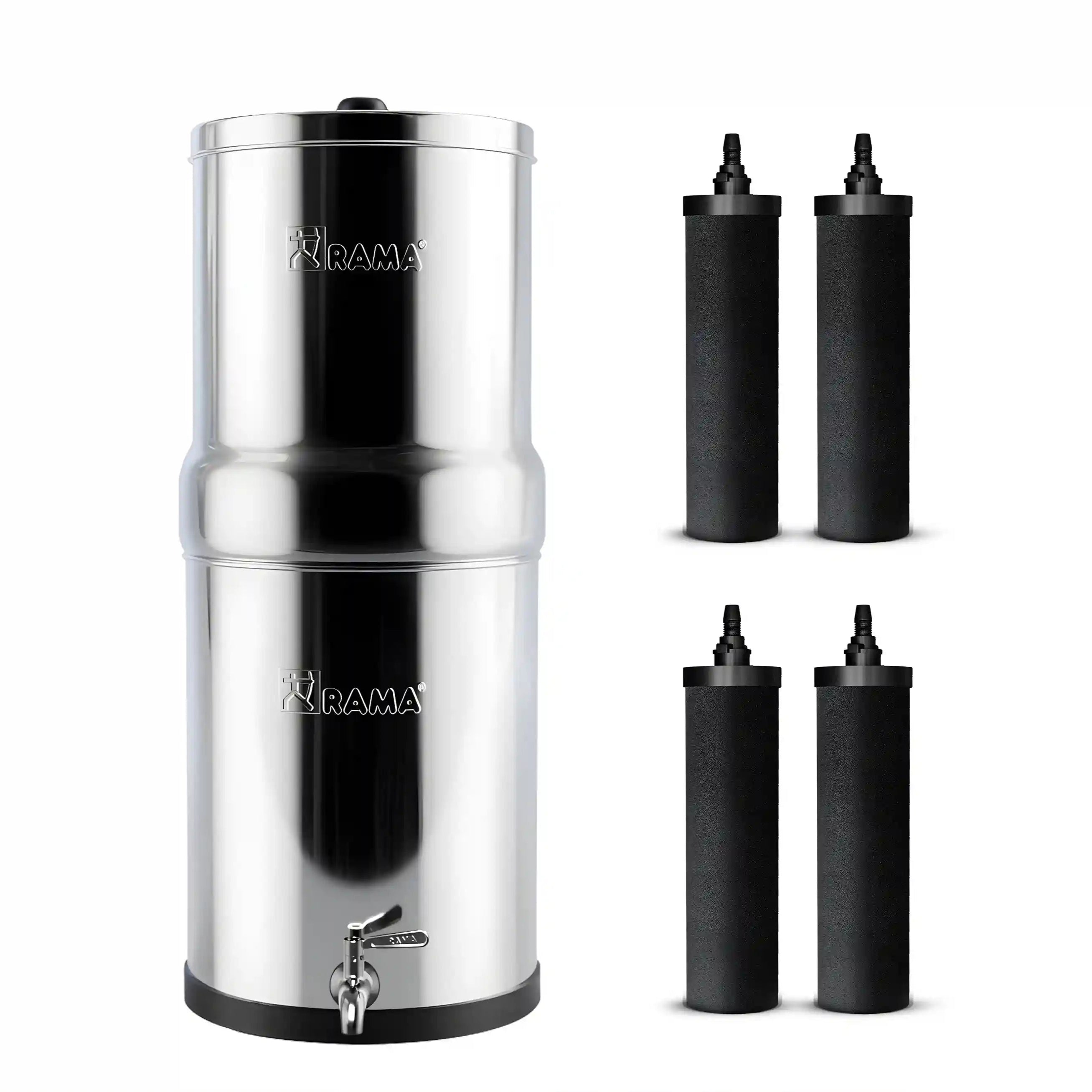 rama carbon gravity water filter 2 candle pairs