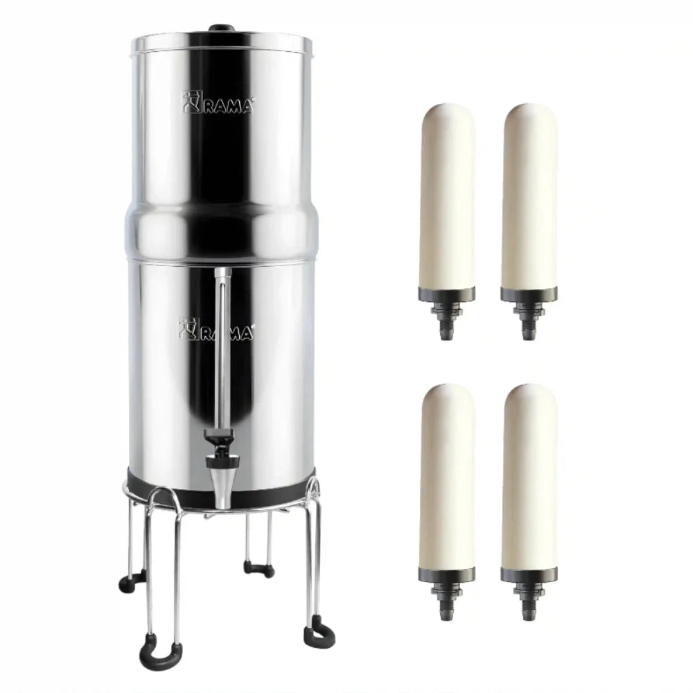 ceramic gravity water filter with water level measurement