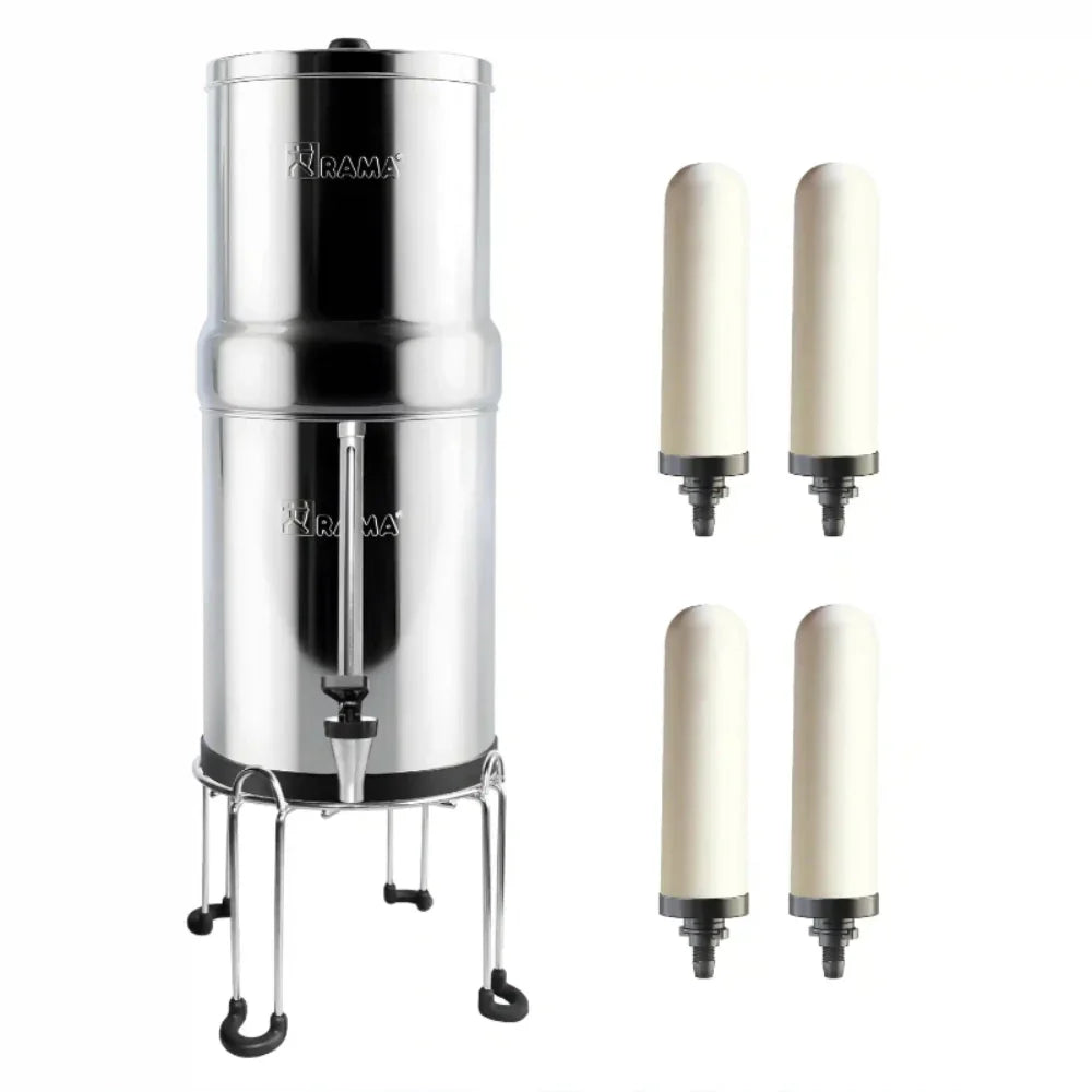 ceramic gravity water filter with water level measurement