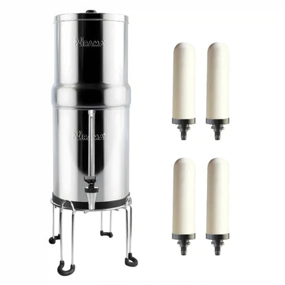 ceramic gravity water filter with water level measurement